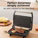 ochama Small Steak Grill, Sandwich Maker, Panini Press Grill, 400W Indoor Electric Grill, Electric Barbecue Grill, Household Electric Griddle, 22.5*14cm image 2