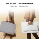 METZ MPE7000Z Téléviseur portable 24 pouces FHD Google TV, batterie intégrée, design monocoque blanc, charge 12V, poignée de transport en cuir, triple tuner et installation gratuite image 4