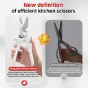 WANGMAZI Sécateur de cuisine en acier inoxydable 40Cr13 robuste et multi-usages avec poignées à ressort antidérapantes image 5