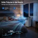 【Sommer-Aktion】Humhold 9000 BTU Tragbarer Klimaventilator, 2,6 kW 3-in-1 Klimaanlage für Räume bis zu 30 m², mit Kühlen, Entfeuchten & Ventilator-Modus, Leiser Schlafmodus, 24-Stunden-Timer, Inklusive Fenster-Set image 4