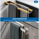 Auralum Porte-serviettes 42 cm en acier inoxydable, finition or, sans perçage, peut être cloué image 1