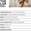 The Lab Co. Baby Wash Liquid Laundry Detergent for washing machines and hand washing. Fresh cotton fragrance. Plant Based. Non-Bio. 300ml in size. For up to 20 washes. image 6
