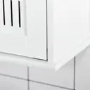 kleankin Bathroom Mirror Cabinet, Wall Mounted Storage Cupboard with Double Doors and Adjustable Shelf, Bathroom Organizer, White image 8