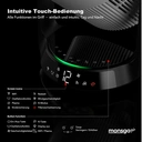 monsga 2-in-1 Smart-Luftreiniger & Luftzirkulationsventilator AP200, 360° omnidirektionale Oszillation, 280 m³/h CADR für Allergene & PM2.5, 25 dB ultra-leise, App-/Fernbedienung, ganzer Raum Kühlung & Klimaanlagen-Begleiter image 8