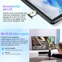 Blackview Tab 90 Tablette 11 pouces, 24 Go (8 + 16) de RAM + 128 Go de ROM (carte TF jusqu'à 2 To), 4G LTE + 5G et Wi-Fi, Android 14, tablette de jeu octa-core, batterie de 8 200 mAh, double appareil photo 5 MP + 13 MP, compatible Widevine image 5