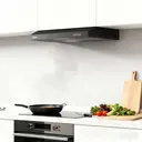 Ciarra Slimline 60cm Cooker Hood for Cabinet Mounting – Black Housing, Compact Build, Dual Venting Option, Push-Button Control image 3