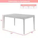 Dining Table Orlando Rectangle Oak H.75 W.150 D.90 (cm) image 6