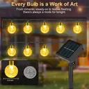 Vivreal Solar Bubble Ball String Lights – 11M (36 ft) 60 LEDs Warm White, Waterproof Outdoor Solar Fairy Lights for Garden, Patio & Holiday Decoration, New Year Sale , Top gift picks image 5