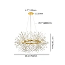 Homary Mid Century Modern 12-Light Crystal Firework Sputnik Chandelier Pendant Ceiling Light image 2