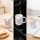 Alphynix 1 Mug Lapin Mignon, tasse à café céramique 33cl avec lunettes cœurs roses et bulles colorées, cadeau adorable pour filles, enfants, amoureux des lapins,Le cadeau de la saint-valentin, cadeau d’anniversaire image 5
