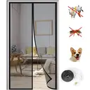 Insektenschutz-Vorhang Fliegengitter Balkontür,Fliegenvorhang Magnetisch 90x210CM, Moskitonetz Tür Ohne Bohren,für Balkontür und Terrassentür Kellertür Kinderleichte Klebemontage 90x210cm image 0