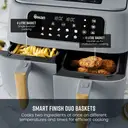 SWAN Nordic Duo 13-in-1 Air Fryer with Dual Non-Stick Baskets - 8L, 1700W, Grey, Swan Cyclone Technology, 13 Pre-Set Functions, Match Cook, SD10410GRY image 2