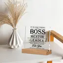 Alphynix Plaque en acrylique "BOSS, MENTOR, LEADER" à offrir image 8