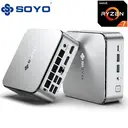 SOYO S4PLUS Mini PC Ryzen 7 H 255 (8 cœurs / 16 threads, jusqu'à 4,9 GHz) Mini ordinateur de bureau 24 Go LPDDR5 RAM 512 Go SSD PCIe 3.0, Micro PC Windows 11 Pro Radeon 780M/6 x USB 3.2/1 x LAN 2,5 G/4K à 120 Hz image 0