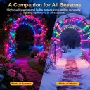 Vivreal Solar-Lichterkette aus Kupferdraht, 2er-Set, 8 m (26 ft), 80 LEDs, mehrfarbig, wasserdicht, für den Außenbereich, Garten, Terrasse und Feiertagsdeko, Neujahr-Angebot, Top-Geschenkideen image 1