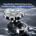 Sparoma LK-891 Tondeuse 5-en-1 en acier inoxydable avec recharge Type-C, verrouillage intelligent, écran LED, étanchéité IPX7 et lames magnétiques image 4