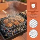 Huacan Air fryer grill, stainless steel mesh frame, thickened multi-layer detachable storage rack, 1 piece of grill image 3
