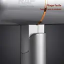 RAF Sèche-cheveux pliable professionnel portable 800 W, protection contre la surchauffe, format compact de voyage, pour femme, usage domestique, gris image 3