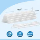 WORKPRO 100pcs Hot Melt Glue Sticks, 200x11mm, Transparent, Universal Glue Gun Sticks for DIY Crafts and Hobbies image 1
