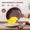 SENSARTE Ensemble de batterie de cuisine antiadhésive 13 pièces, pour cuisiner sainement, revêtement granité, poignées froides au toucher, accessoires en silicone et protège-marmits, sans PFOA image 2