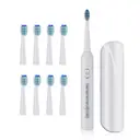 Sunluxy Sonic Electric Toothbrush – 5 Cleaning Modes, 40,000 VPM, 60-Day Battery Life, Rechargeable Travel Electric Toothbrush, Includes 8 Brush Heads, Smart Timer, T5 White image 0