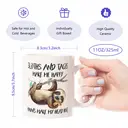 Alphynix 1pc 11oz White Mug with "Sloths and Tacos Make Me Happy" Contrast Quote & Hanging Sloth Taco Art, Relatable Escape Humor Christmas or Thanksgiving Gift image 7