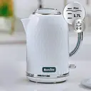 Breville Curve Electric Kettle, 1.7L, 3KW Fast Boil, Textured, White & Chrome - VKT117 image 5