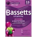 Bassetts Kids Omega-3 + Multivitamin Daily Wellness Support Gummies Ages 3-6 Blackcurrant & Apple Flavour - 30 Gummies image 0