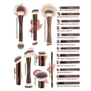 MAANGE Lot de 20 pinceaux à maquillage en aluminium de qualité professionnelle avec pochette de rangement image 1