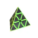 Pyraminx 3 x 3 Puzzle pyramide en fibre de carbone - Noir/vert image 5