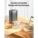 DREO Atom 318, Chauffage soufflant céramique PTC, 1500 W, économe en énergie, chaleur instantanée 2 s, oscillation 70°, minuterie 12 h, 8 protections de sécurité, télécommande image 3