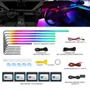 Dreamcolor Bandes LED pour intérieur de voiture en acrylique RGB avec contrôle via application, 6-en-1, 175 pouce et 600 LED image 1