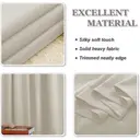 PONY DANCE Rideaux thermiques à œillets, 117 x 137 cm, lot de 2 panneaux, beige clair image 6