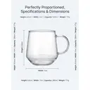 Ju7cer Transparent cup Glass Cup Tea Glasses Drinking Glasses Coffee Glass 280ml 1pc image 5