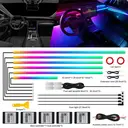 Dreamcolor Ruban LED en acrylique pour intérieur de voiture avec contrôle via application, RGB 14-en-1, 175 pouces, 593 LED néon et synchronisation musicale image 1