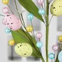 YueJia Lot de 2, branche décorative de Pâques 40 cm avec œufs de Pâques pastel et baies, fleurs artificielles en forme d’œufs de Pâques, branches en rameaux d’œufs de Pâques, tiges florales décoratives de printemps, pics floraux de Pâques, décoration de Pâques image 6
