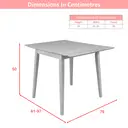 Dining Table Hanover Rectangle Extendable Drop Leaf Oak 76x61-97cm image 7