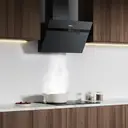 Ciarra Convection Headless Slanted Hood, Matte Black Glass 60CM, Writable, App/Wi-Fi Control, A+++ image 2