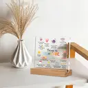 Alphynix 1 pc plaque en acrylique d'affirmation de soi, support sur base en bois messages encourageants comme "Vous êtes digne et aimé" & "Les erreurs vous aident à apprendre", décoration de bureau pour la santé mentale image 8