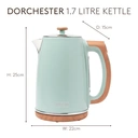 Haden Dorchester Digital Kettle, Variable Temperature, Sage Green Coated Stainless Steel & Wooden Effect - 201270 image 4