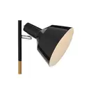 Interiors by Premier Floor Lamp Bryant Wood & Metal Black H:150cm image 2