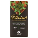 Divine Chocolate Dark Choc Hazelnut Truffle 90g image 1