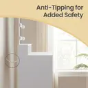 Ochama x SONGMICS Dressing Table, LED Lights with Adjustable Brightness, Vanity Table with Mirror, 2 Drawers and 3 Compartments, Makeup Table, Modern, White image 6