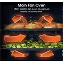 Hisense HDE3211BWUK 60cm Electric Cooker – Double Oven, Ceramic Hob, White, A+/A Energy Rating image 3