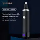 Sparoma 3-in-1 Nose & Facial Hair Trimmer for Men – Trimmer for Nose & Ear Hair & Eyebrow & Detail, 7800 RPM High-Speed Motor, 120-Min Runtime, IPX7 Waterproof – Precision Stainless Steel Dual-Blade Head, LED Display – Type-C Rechargeable, TC-016 3-IN-1, Black image 2