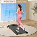 Slimme Walking Pad voor thuis met 3°/6°/9° hellingsverstelling, multifunctioneel LED-display, stille DC-motor, fitnessloopband voor lichte training image 4
