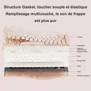 【Souris offerte】Clavier mécanique 75 % tri-mode Lofree OE914, disposition QWERTY US, 84 touches, commutateurs linéaires remplaçables à chaud, batterie 4000 mAh, rétroéclairage LED aux couleurs chaudes, rose chaud image 5