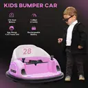 AIYAPLAY Kids Bumper Car 12V Waltz Car Ride on Toy 360° Rotation with Remote Control, Dual Joystick, Music, USB, LED Lights, image 1