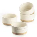 DAFUCERAMIC Ramequins en Porcelaine 8 oz Résistants au Four - Coupelles à Crème Brûlée, Flans et Puddings, Mini Moules à Soufflé, Set de 4 (Blanc Arctique) image 0