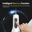 Sunluxy Portable Wireless Water Flosser – 140PSI High-pressure Pulsed Water Stream, 4 Modes, 260ml Detachable Tank, 50-Day Battery Life, Smart Memory Function, Equipped with 3 Types of Nozzles, Lightweight Design for Travel, L5 White image 7